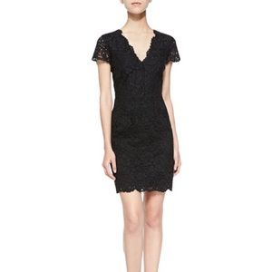 *NWT DKNY Short-Sleeve V-Neck Lace Sheath Dress